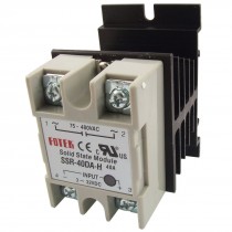 Solid State Relay SSR-40DA-H 40A 3-32V DC 75-480V AC w Aluminum Heat sink 