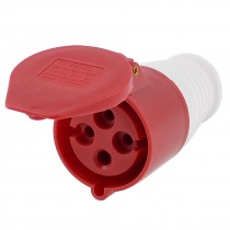 AC 380-415V 32A Waterpoof 3P+E IEC309-2 Round Pin Industrial Socket Red White