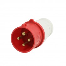 32A Red White Splash Proof IP44 4P + E IEC309-2 Industrial Plug AC 380-415V