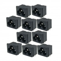 10 Pcs Black Plastic IEC320 Inlet C6 Power Adapter 250V 2.5A