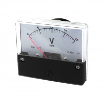 DC 0 to 20V Measuring Range Class 2.0 Accuracy Panel Gauge Voltmeter for Lab
