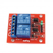 DC 5V 2CH High Low Level Trigger Optocoupler Relay Module Control Board
