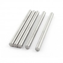 5 Pcs 7mm x 100mm Silver Tone High Speed Steel Round Lathe Bar Rod