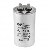 AC450V 30uF Cylinder Shape Metallized Polypropylene Film Motor Running Capacitor