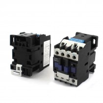 AC 110-130V 35mm DIN Rail Mount 3 Phrase 1NO AC Contactor CJX2-D0910 2pcs
