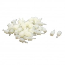 50PCS M3 x 6mm x 6mm Insulated Hex Nut Hexagonal Threaded Spacer Support