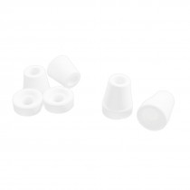 4PCS White 7mm Hole Dia Wire Tapered Ceramic Electrical Insulator AC250V 425C