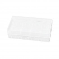 Clear White Rectangle Shaped Storage Box Case Container for 18650 Battery