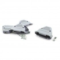 3 Pcs DB25 D-SUB 25 Pins Female Gray Plastic Hood Cover Protector Cap