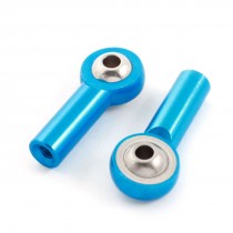 2Pcs Blue Metal Rod End Spherical Brass Ball Joints 3x6x26mm for RC Car