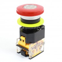 AC400V 10A 1NO 1NC DPST 22mm Panel Cutout Dia Momentary Push Button Switch