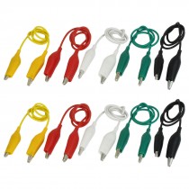 10 Pcs 20" Double-ended Alligator Clips Test Lead Jumper Wire 50cm 5 Color