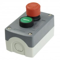 240V 3A SPST NC Red Emergency Stop Momentary NO Green Flat Push Button Station