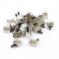 25 Pcs 6Pin PCB Mount 2 Position DPDT Miniature Mini Slide Switch