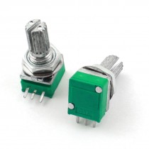 5K Ohm 6mm Knurled Shaft 3Pin Through Hole Mount Rotary Potentiometer 2Pcs