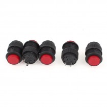 5 x SPST Momentary Red Push Button Power Switch R16-503B AC 250V 3A