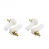 4Pcs RC Car Spare Parts Rod Ends Standoff Brass Ball Link 2x2x16mm White