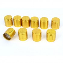 10 x Bulb Light Lamp Dimmer Control Rotary Knob Cap Gold Tone 6mm Dia