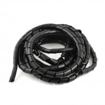 14mm Black Spiral Wrap Sleeving Band Tube Computer Manager Cable 5M