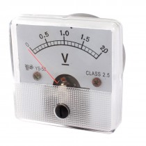 DC 0-2.0V Class 2.5 Accuracy Square Shaped Plastic Panel Meter Voltmeter