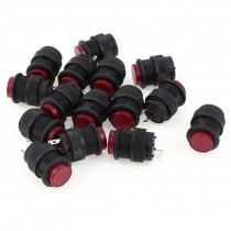 15 x SPST Momentary Red Push Button Power Switch R16-503B AC 250V 3A