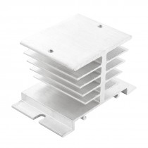 Silver Tone Aluminum Heat Diffuse Heatsink for Single Phase Solid State Relay