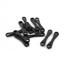 12Pcs Black Plastic Two Ends Linkage Buckles Joint 5x24.5x32mm for RC Helicopter