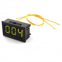 AC12-380V Measuring Range Green LED Digital Display Test Voltmeter Meter w Cable