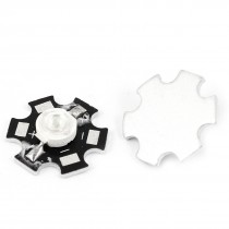 2pcs 1W 515-530nm Green Light LED Lamp Bead Emitter 50-60LM w Star Base