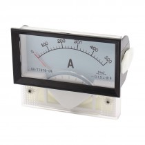 69C17 DC 0-500V Class 1.5 Rectangle Panel Gauge Ammeter Meter Amperemeter