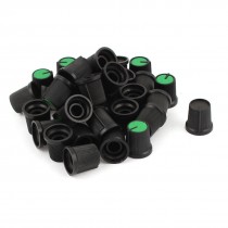 35 x Green Plastic Potentiometer Rotary Control Knobs Caps 5mm Dia Shaft Hole