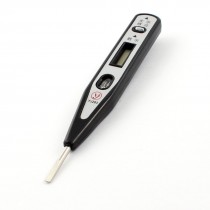 AC/DC 12V-220V Black Plastic LCD Display 3mm Tip Circuit Tester Pen