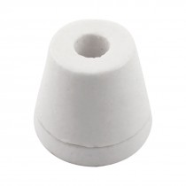 White 9mm Hole Diameter Wire Tapered Ceramic Electrical Insulator AC250V 500C