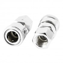 SF20 1/4PT 12mm Female Thread Pneumatic Quick Coupler Connector Fittings 2 Pcs