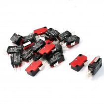V-151-1C25 Metal Short Hinge Lever Actuator SPDT NO+NC Micro Switch 20 Pcs