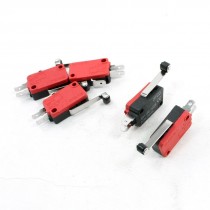 5 x Miniature Micro Limit Switch Long Hinge Roller Lever Arm Snap Action LOT NEW