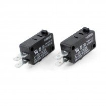 2pcs AC DC 125V 250V SPDT Momentary Push Button Micro Switch Normally Open Close