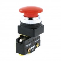 AC 250V 15A 29mm Threaded Red Mushroom Head 1NO 1NC Micro Switch
