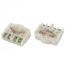 AC 380V DC 220V DPST Momentary 4 Screw Terminal Limit Switch 2 Pcs