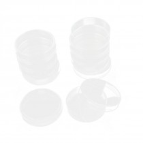10 Pcs 60mm x 15mm Polystyrene Sterilized Petri Dishes Clear w Lids