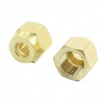 Air Conditioner Female Threaded Brass Pipe Connector Adapter 9.5 x 6mm 2 Pcs