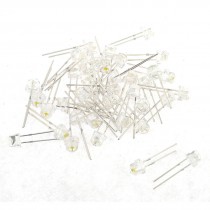 40pcs 6mm Head Straw Hat Warm White Light Bulb 2pin DIP DC 3V Emitting Diode LED