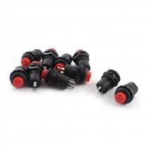 10Pcs DS228 AC125V 3A AC250V 1.5A 12mm SPST Latching Pushbutton Switch