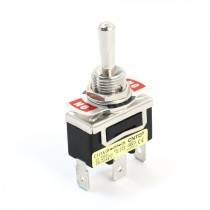 AC250V 15A ON/OFF/ON 3 Positions SPDT 12mm Mounting Dia Toggle Switch