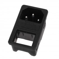 Rocker Switch Fuse Holder IEC320 C14 Inlet Power Socket AC 250V 10A