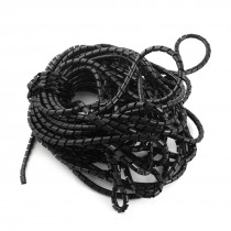 6mm Dia. Spiral Wrapping Wire Computer Cable Cord Manager 32.8Ft