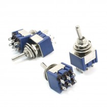 4Pcs Switching Light Toggle Switches ON/ON 6Pins DPDT AC 125V 6A