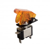 Car Waterproof Cap Orange Light SPST On/Off 2 Position Toggle Switch DC 12V 20A