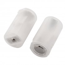 2 Pcs 2xAA to 1xD Size Battery Adapter Case Box Converter Holder