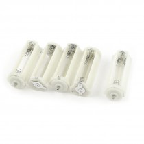 5 Pcs Off White Battery Holder Adapter Container for 3x1.5V AAA Batteries